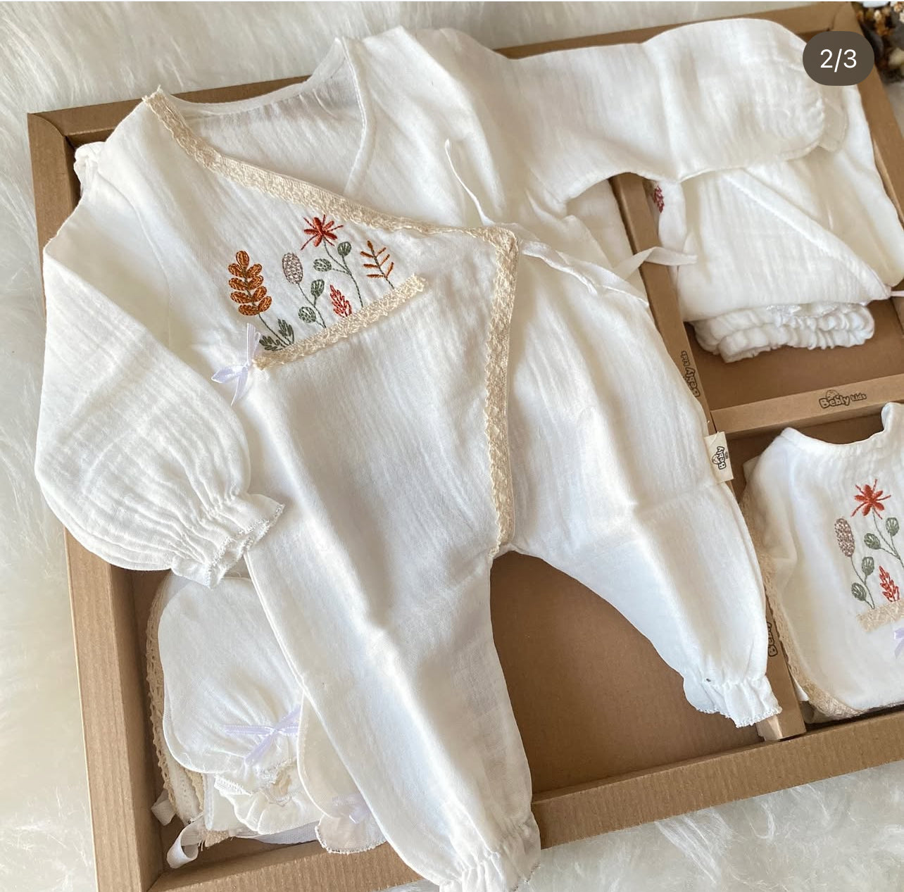 set materniteti lino per vajza