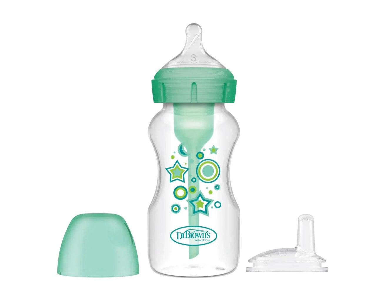 Dr. Brown's Natural Flow Anti-Colic Options+ Wide-Neck Sippy Bottle Starter Kit *270ml