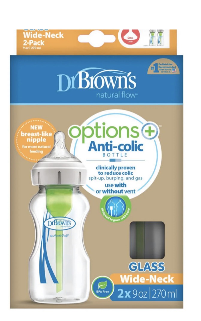 Dr Brown's Set Biberonash Qelq 2x270ml